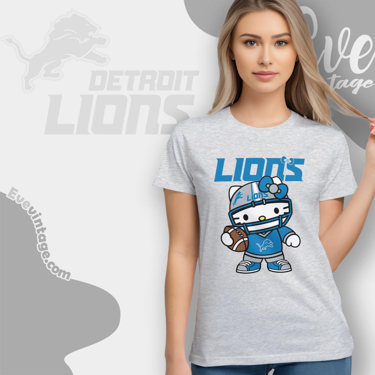 Detroit Lions Hello Kitty Shirt Detroit Lions Hello Kitty Shirt