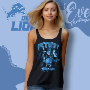 Detroit Lions Horror Halloween Tank Top Racerback
