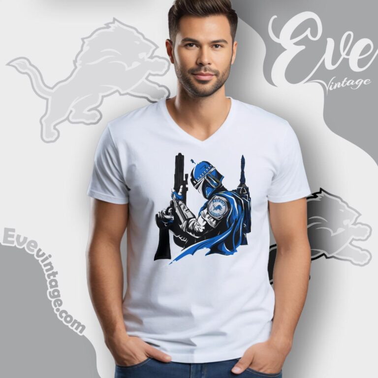 Detroit Lions Mandalorian Star Wars Shirt V Neck TShirt Detroit Lions Mandalorian Star Wars Shirt V Neck TShirt
