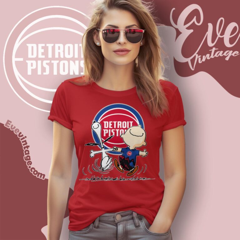 Detroit Pistons Charlie Brown Snoopy Happy Dancing Shirt Women T Shirt Detroit Pistons Charlie Brown Snoopy Happy Dancing Shirt Women T Shirt