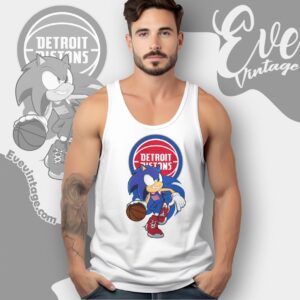 Detroit Pistons Sonic The Hedgehog Shirt Tank Top Racerback