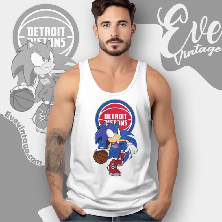 Detroit Pistons Sonic The Hedgehog Shirt Tank Top Racerback Detroit Pistons Sonic The Hedgehog Shirt Tank Top Racerback