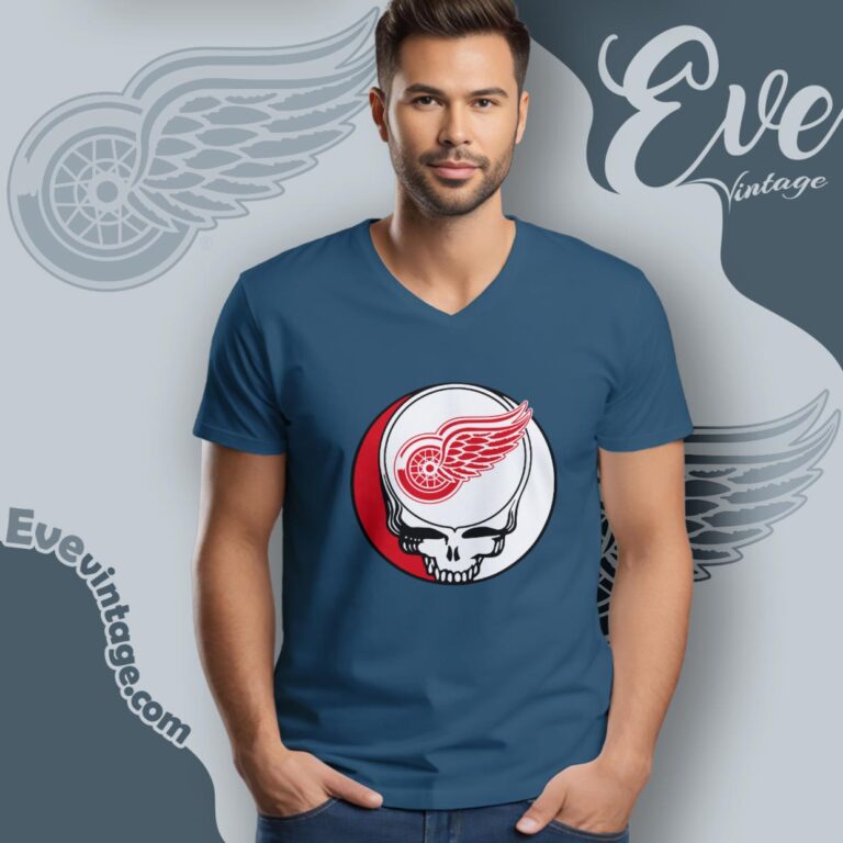 Detroit Red Wings Steal Your Face Grateful Dead Shirt V Neck TShirt Detroit Red Wings Steal Your Face Grateful Dead Shirt V Neck TShirt