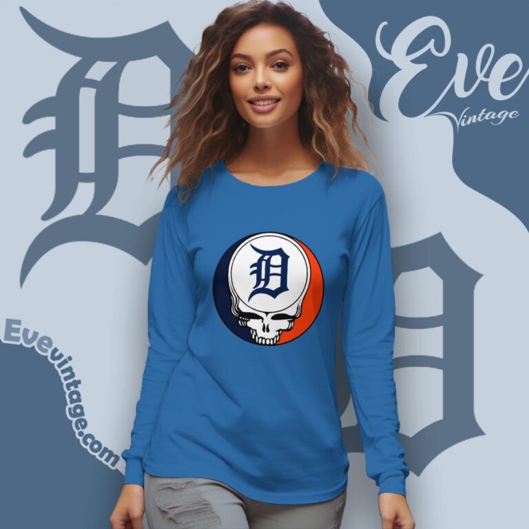 Detroit Tigers Steal Your Face Grateful Dead Shirt Long Sleeve Tee Detroit Tigers Steal Your Face Grateful Dead Shirt Long Sleeve Tee