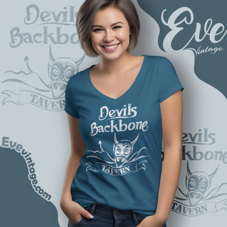 Devil’s Backbone Tavern Shirt Hill Country Texas Dive Bar V Neck TShirt Devil’s Backbone Tavern Shirt Hill Country Texas Dive Bar V Neck TShirt