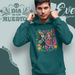 Dia De Los Muertos Shirt Dancing Skeleton Mexican Day Hoodie