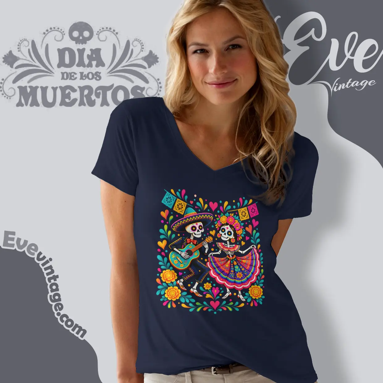 Dia De Los Muertos Shirt Dancing Skeleton Mexican Day V Neck TShirt Dia De Los Muertos Shirt Dancing Skeleton Mexican Day V Neck TShirt
