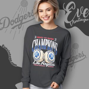Dodgers Baseball Back To Back Champs Shirt La World Series 2025 Tee Long Sleeve Tee