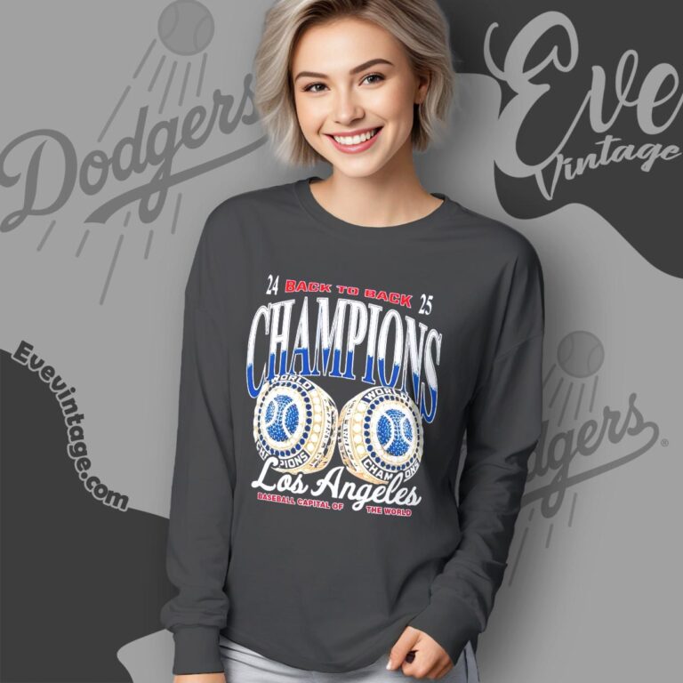 Dodgers Baseball Back To Back Champs Shirt La World Series 2025 Tee Long Sleeve Tee Dodgers Baseball Back To Back Champs Shirt La World Series 2025 Tee Long Sleeve Tee
