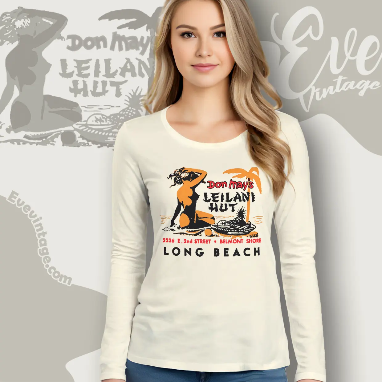 Don Mays Leilani Hut Shirt Belmont Shore Ca Tiki Bar Long Sleeve Tee Don Mays Leilani Hut Shirt Belmont Shore Ca Tiki Bar Long Sleeve Tee