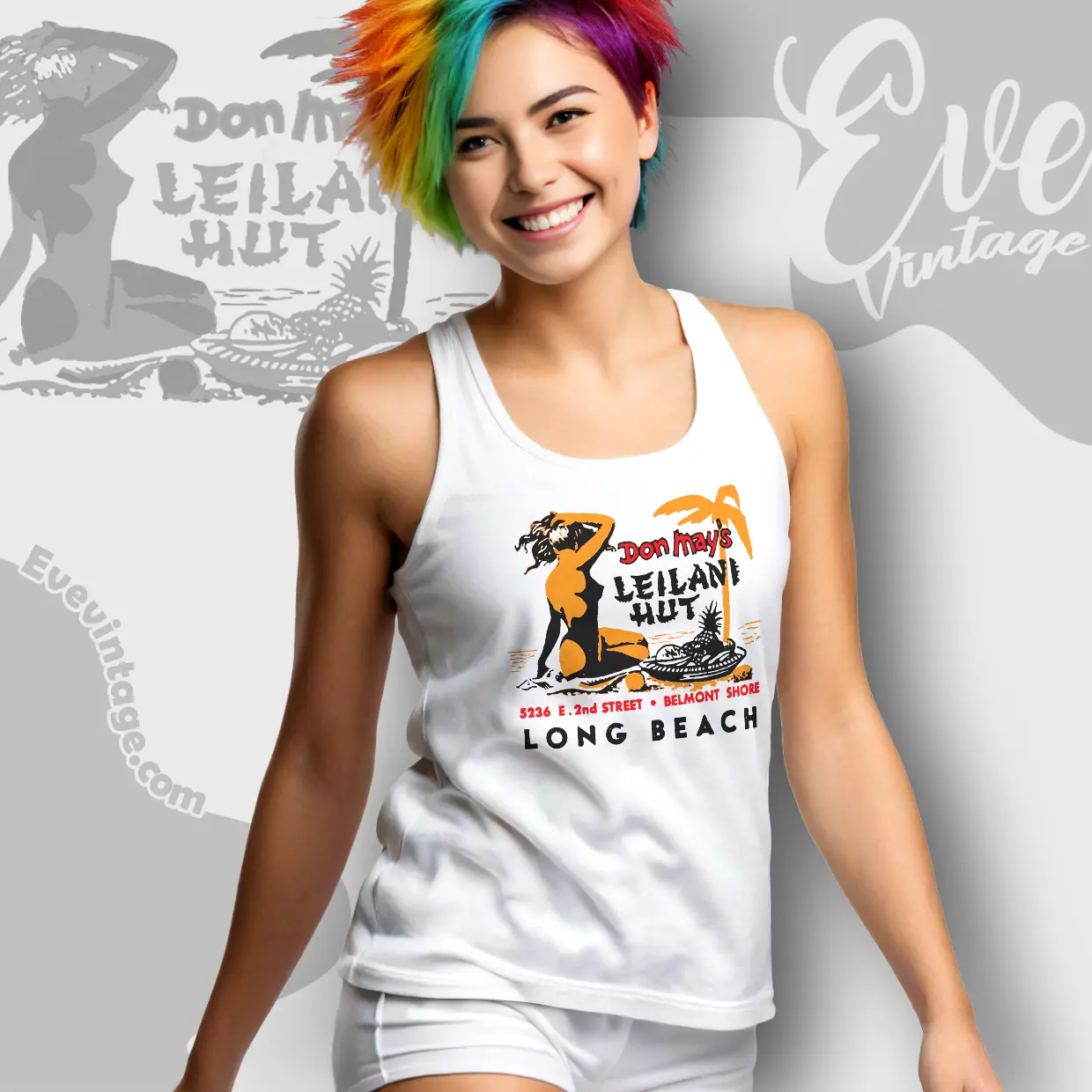 Don Mays Leilani Hut Shirt Belmont Shore Ca Tiki Bar Tank Top Racerback Don Mays Leilani Hut Shirt Belmont Shore Ca Tiki Bar Tank Top Racerback
