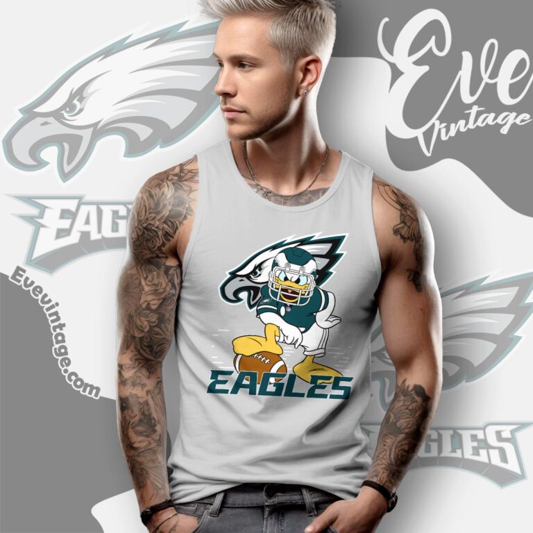 Donald Duck Philadelphia Eagles Shirt Tank Top Racerback Donald Duck Philadelphia Eagles Shirt Tank Top Racerback
