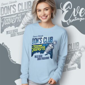 Don's Club Tavern Shirt Denver Co Dive Bar Long Sleeve Tee