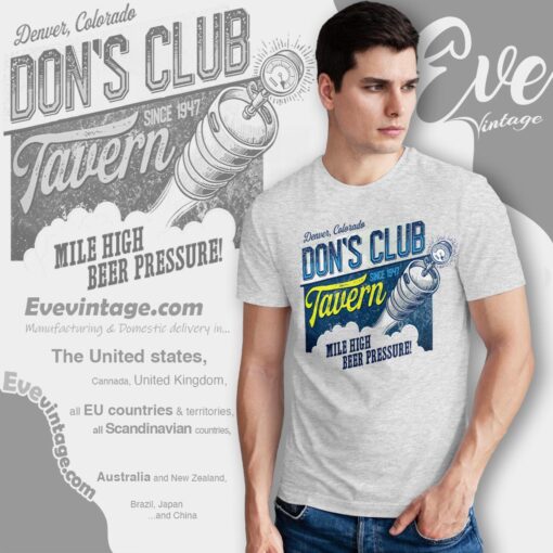 Don’s Club Tavern Shirt Denver CO Dive Bar