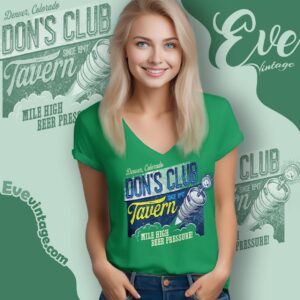 Don's Club Tavern Shirt Denver Co Dive Bar V Neck TShirt