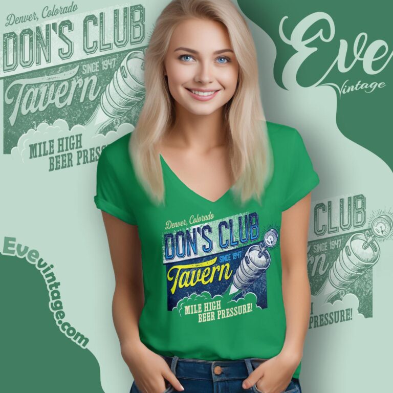 Don's Club Tavern Shirt Denver Co Dive Bar V Neck TShirt Don's Club Tavern Shirt Denver Co Dive Bar V Neck TShirt