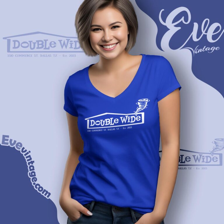 Double wide Bar Shirt Dallas Dive Bar V Neck TShirt Double wide Bar Shirt Dallas Dive Bar V Neck TShirt