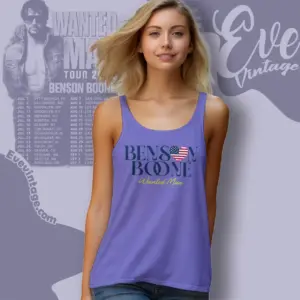 Double Sided Benson Boone Wanted Man Tour 2026 Tank Top Racerback