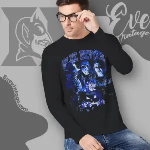 Duke Blue Devils Halloween Shirt Horror Team Long Sleeve Tee