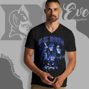 Duke Blue Devils Halloween Shirt Horror Team V Neck TShirt