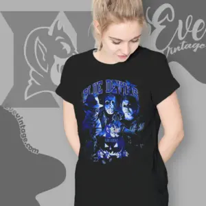 Duke Blue Devils Halloween Shirt Horror Team Women T shirt