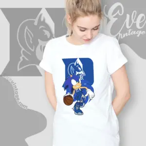 Duke Blue Devils Sonic The Hedgehog Basketball Women T shirt