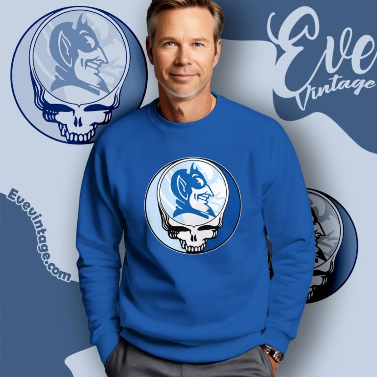 Duke Blue Devils Steal Your Face Stealie Shirt Sweatshirt Duke Blue Devils Steal Your Face Stealie Shirt Sweatshirt