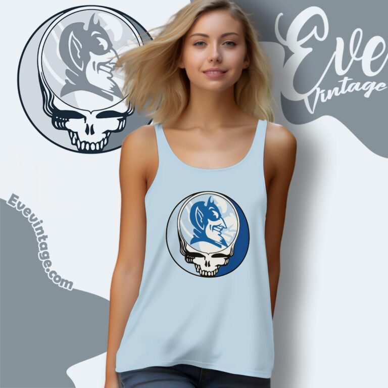 Duke Blue Devils Steal Your Face Stealie Shirt Tank Top Racerback Duke Blue Devils Steal Your Face Stealie Shirt Tank Top Racerback