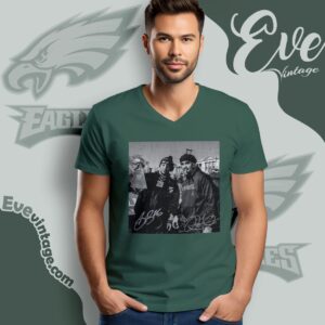 Eagles Jalen Hurts Super Bowl Cigar Celebration Shirt V Neck TShirt