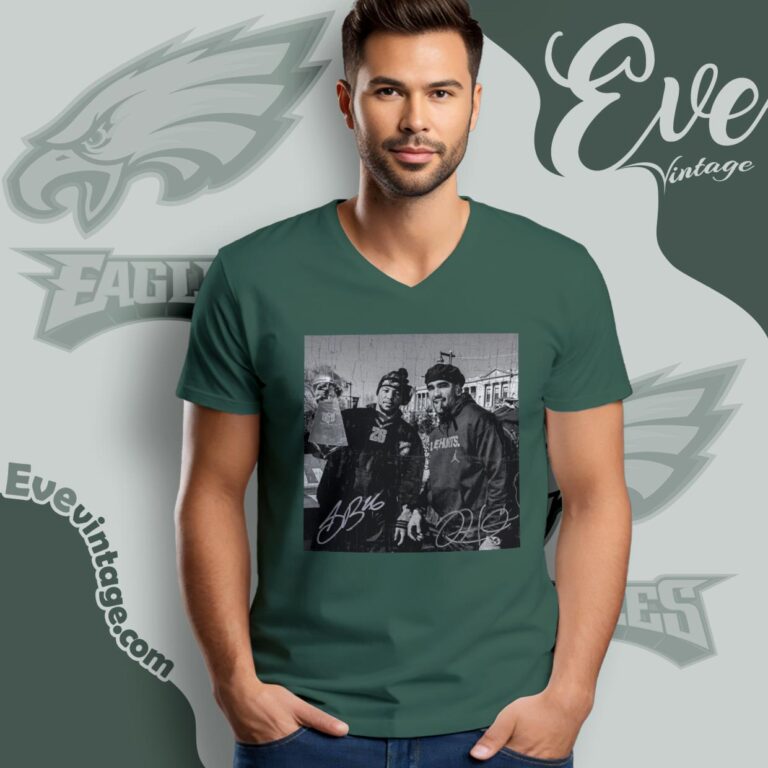 Eagles Jalen Hurts Super Bowl Cigar Celebration Shirt V Neck TShirt Eagles Jalen Hurts Super Bowl Cigar Celebration Shirt V Neck TShirt
