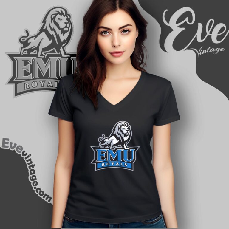 Eastern Mennonite University Royals Shirt V Neck TShirt Eastern Mennonite University Royals Shirt V Neck TShirt