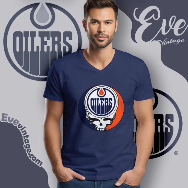 Edmonton Oilers Steal Your Face Grateful Dead Shirt V Neck TShirt Edmonton Oilers Steal Your Face Grateful Dead Shirt V Neck TShirt