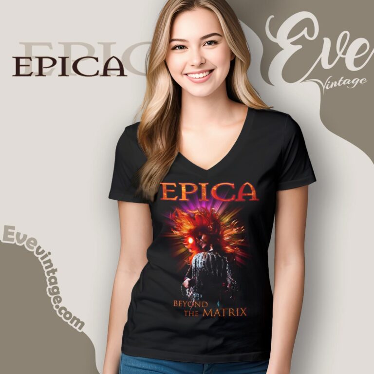 Epica Beyond The Matrix Shirt V Neck TShirt Epica Beyond The Matrix Shirt V Neck TShirt