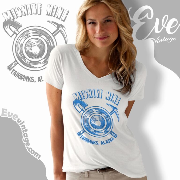 Fairbanks Ak Midnite Mine Bar Shirt V Neck TShirt Fairbanks Ak Midnite Mine Bar Shirt V Neck TShirt