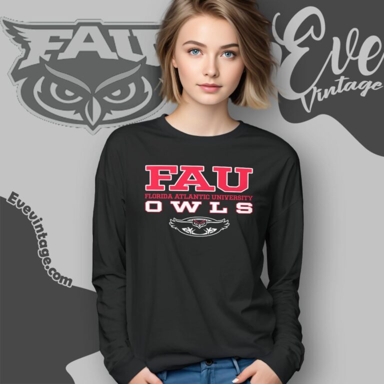 Florida Atlantic University Owls Shirt Long Sleeve Tee Florida Atlantic University Owls Shirt Long Sleeve Tee