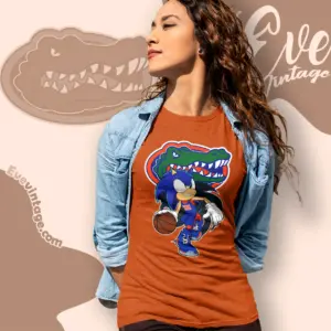 Florida Gators Sonic The Hedgehog Basketball Women T shirt