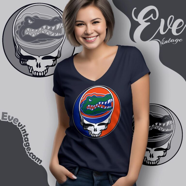 Florida Gators Steal Your Face Stealie Shirt V Neck TShirt Florida Gators Steal Your Face Stealie Shirt V Neck TShirt