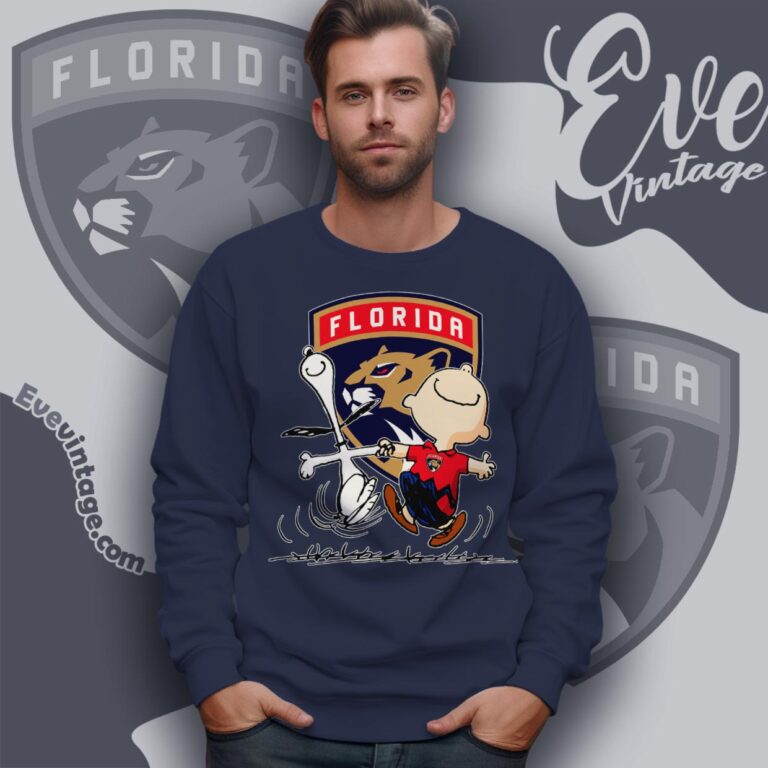 Florida Panthers Charlie Brown Snoopy Happy Dancing Shirt Sweatshirt Florida Panthers Charlie Brown Snoopy Happy Dancing Shirt Sweatshirt
