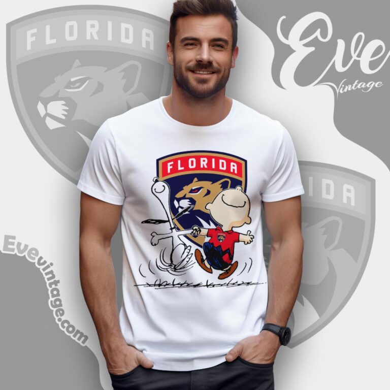 Florida Panthers Charlie Brown Snoopy Happy Dancing Shirt T Shirt Florida Panthers Charlie Brown Snoopy Happy Dancing Shirt T Shirt
