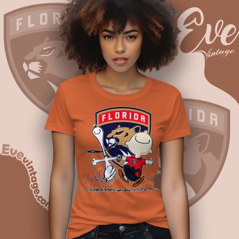 Florida Panthers Charlie Brown Snoopy Happy Dancing Shirt Women T Shirt Florida Panthers Charlie Brown Snoopy Happy Dancing Shirt Women T Shirt