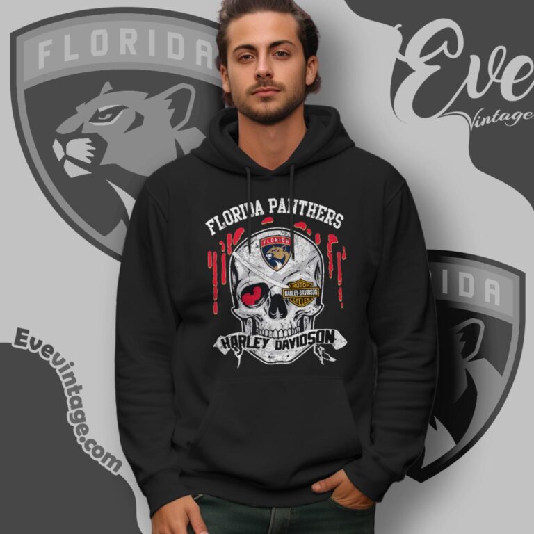 Florida Panthers Harley Davidson Skull Shirt Hoodie Florida Panthers Harley Davidson Skull Shirt Hoodie