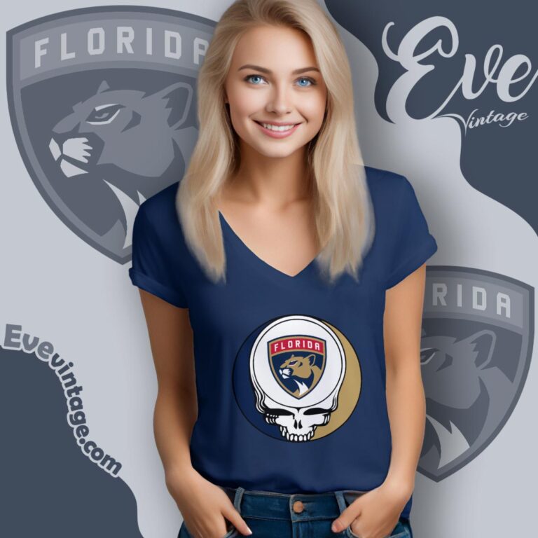 Florida Panthers Steal Your Face Grateful Dead Shirt V Neck TShirt Florida Panthers Steal Your Face Grateful Dead Shirt V Neck TShirt