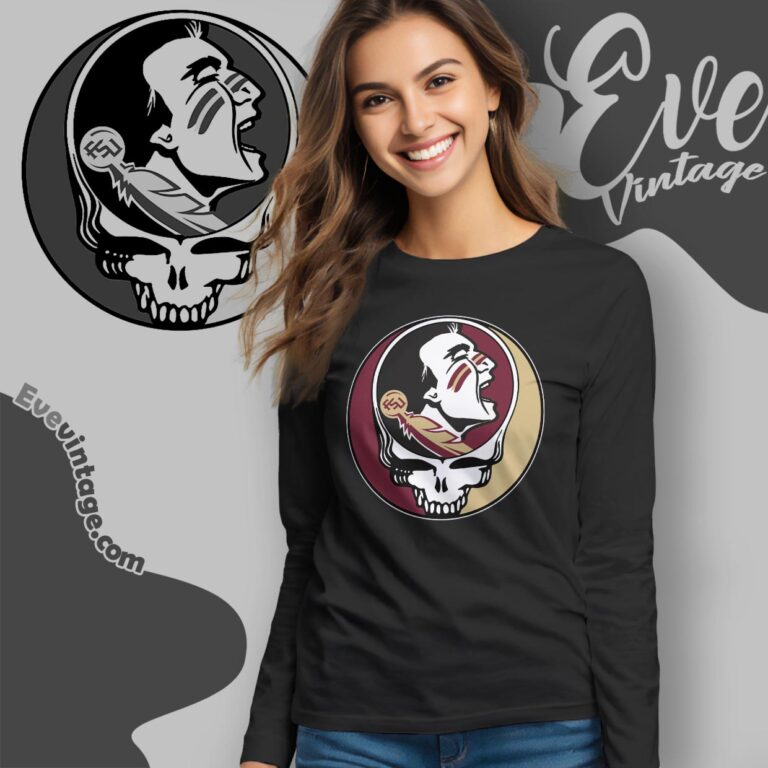 Florida State Seminoles Steal Your Face Stealie Shirt Long Sleeve Tee Florida State Seminoles Steal Your Face Stealie Shirt Long Sleeve Tee