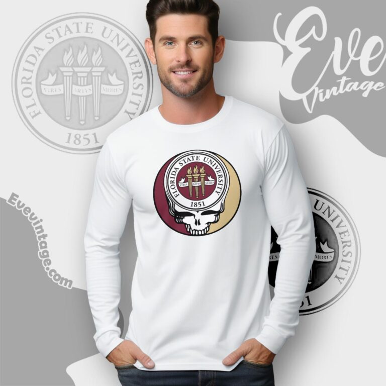 Florida State University Steal Your Face Grateful Dead Shirt Long Sleeve Tee Florida State University Steal Your Face Grateful Dead Shirt Long Sleeve Tee