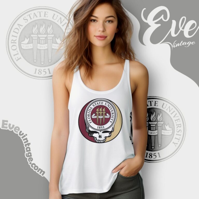 Florida State University Steal Your Face Grateful Dead Shirt Tank Top Racerback Florida State University Steal Your Face Grateful Dead Shirt Tank Top Racerback