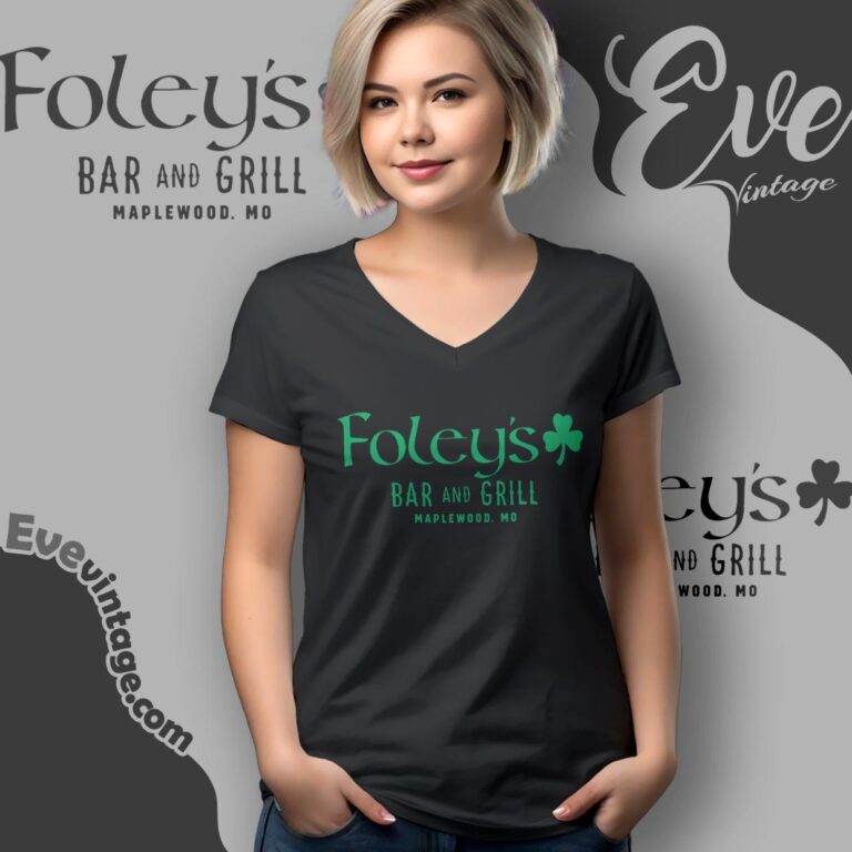 Foley's Bar And Grill Shirt Missouri Dive Bar Tee V Neck TShirt Foley's Bar And Grill Shirt Missouri Dive Bar Tee V Neck TShirt