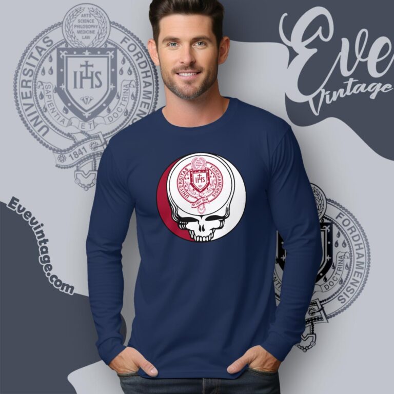 Fordham University Steal Your Face Grateful Dead Shirt Long Sleeve Tee Fordham University Steal Your Face Grateful Dead Shirt Long Sleeve Tee