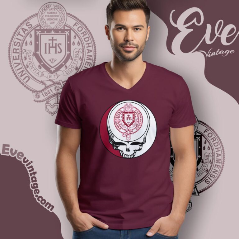 Fordham University Steal Your Face Grateful Dead Shirt V Neck TShirt Fordham University Steal Your Face Grateful Dead Shirt V Neck TShirt