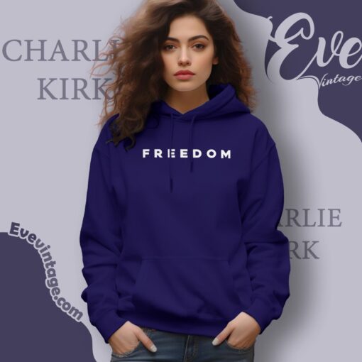 Freedom Charlie Kirk True American Hero Red Shirt