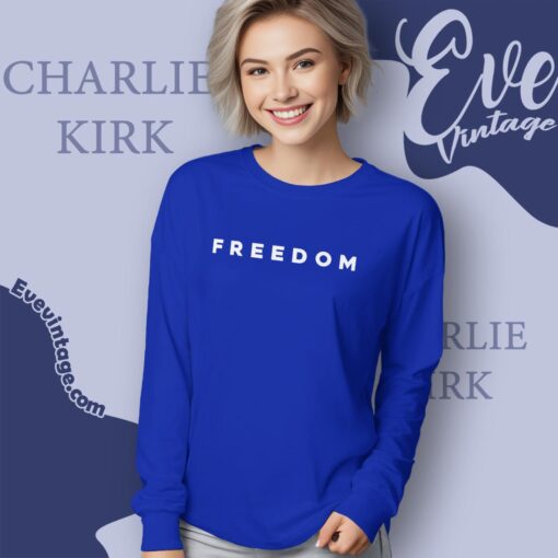 Freedom Charlie Kirk True American Hero Red Shirt